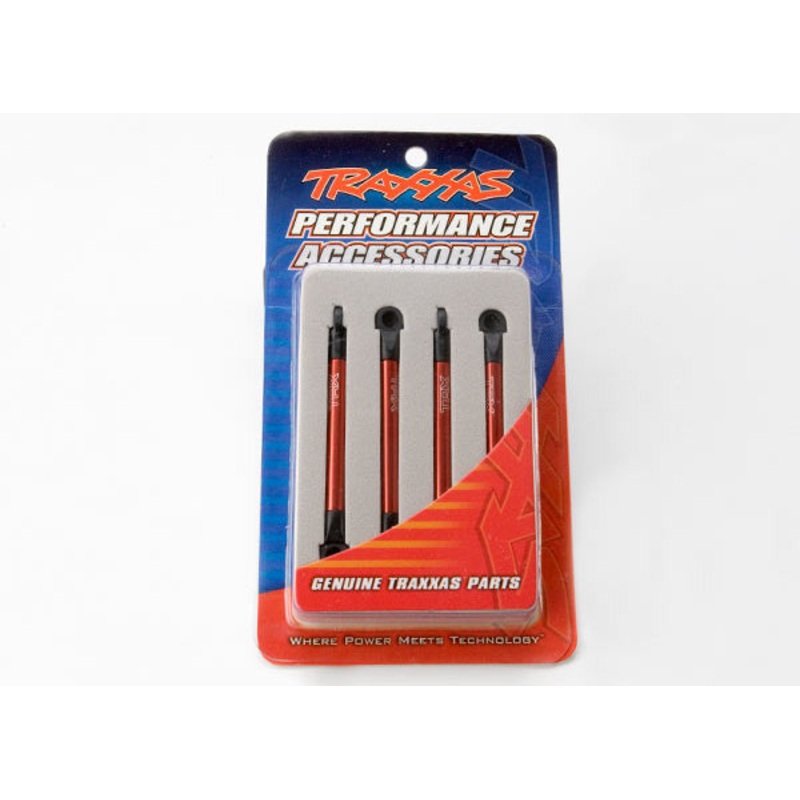 TRAXXAS 7118X Push rods, aluminum (red-anodized) (4) (assembled with rod ends)