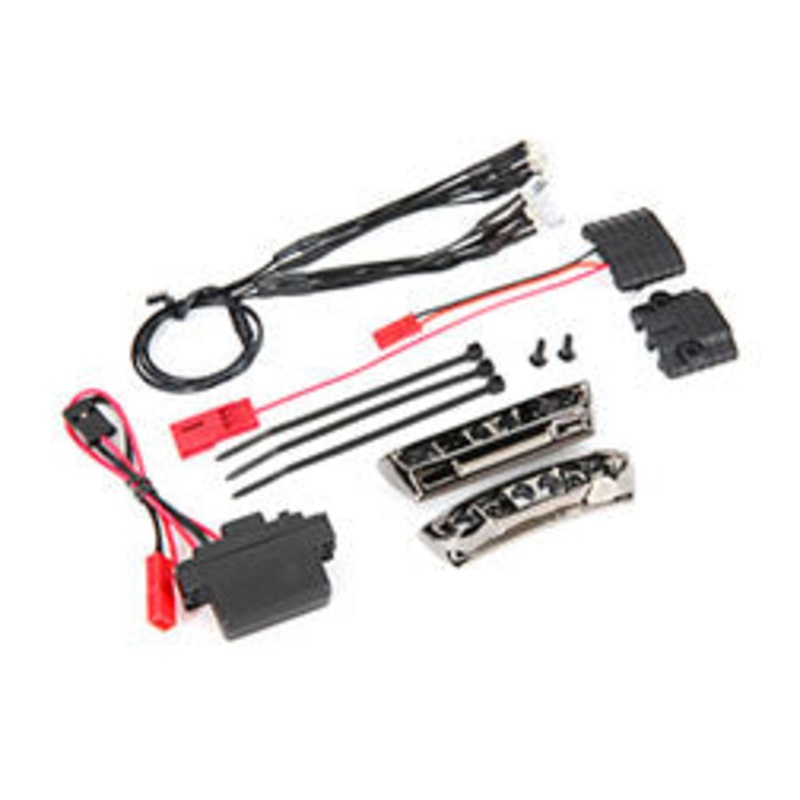 TRAXXAS 7185A LED light kit 1/16 E-Revo includes power supply, front & rear bumpers, light harness 4 clear, 4 red wire ties