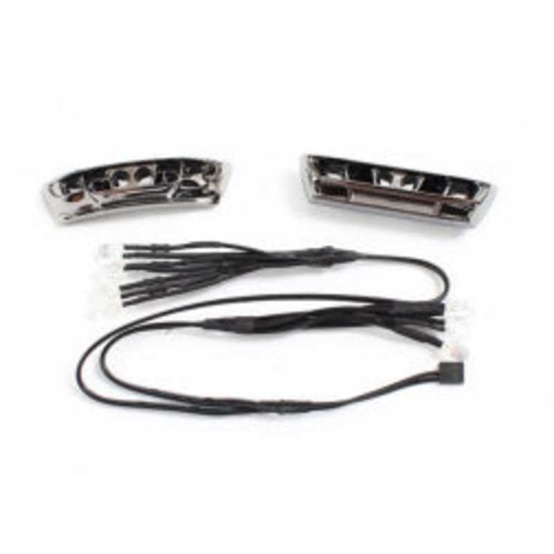 TRAXXAS 7186 LED lights, light harness (4 clear, 4 red)/ bumpers, front & rear/ wire ties (3) (requires power supply #7286)