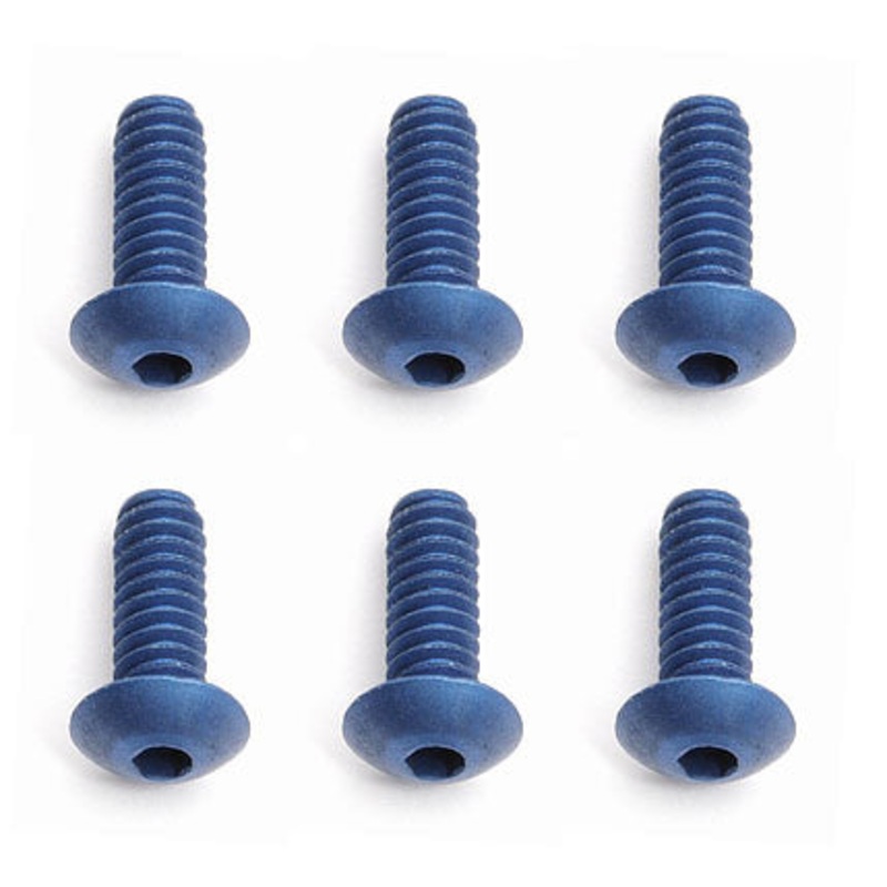 ASSOCIATED 6946 4-40 x 5/16 Button Head Blue Aluminum *DISC*