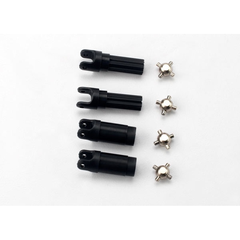 TRAXXAS 7050 Half shafts, left or right (internal splined half shaft (2)/external splined half shaft) (2))/ metal u-joints (4)