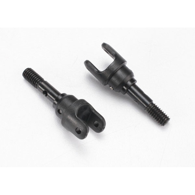 TRAXXAS 7054 Stub axle, steel (2)/ yokes (2) (assembled)