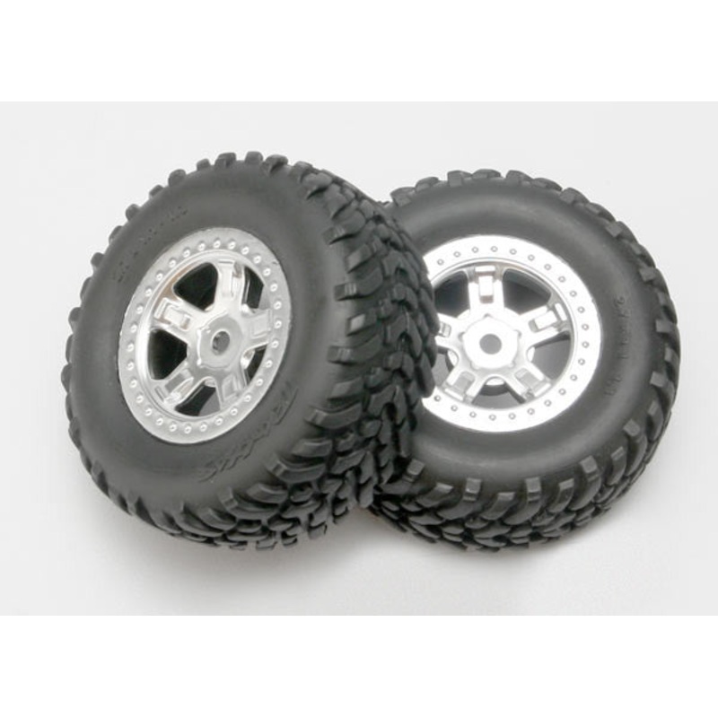 TRAXXAS 7073 Tires & Wheels Assembled 1/16 Slash
