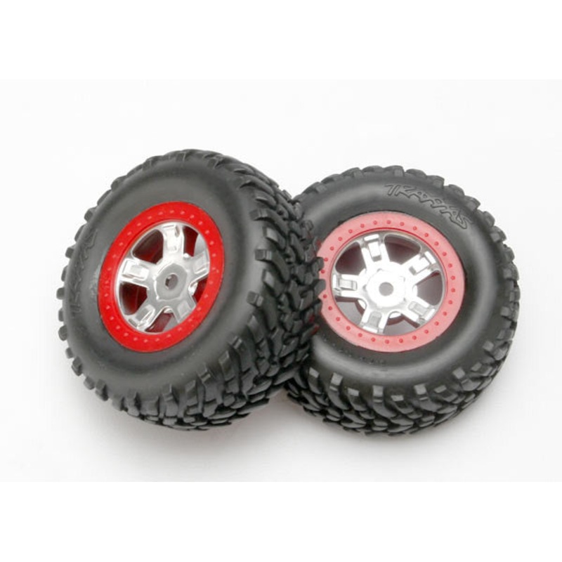 TRAXXAS 7073A Tires & Wheels Assembled 1/16 Slash
