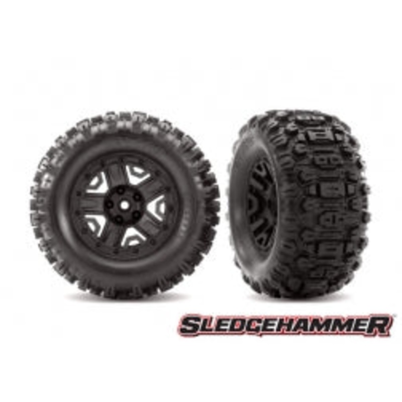 TRAXXAS 6792 Tires & Wheels Assembled 2.8 Sledgehammer TSM Rustler 4x4
