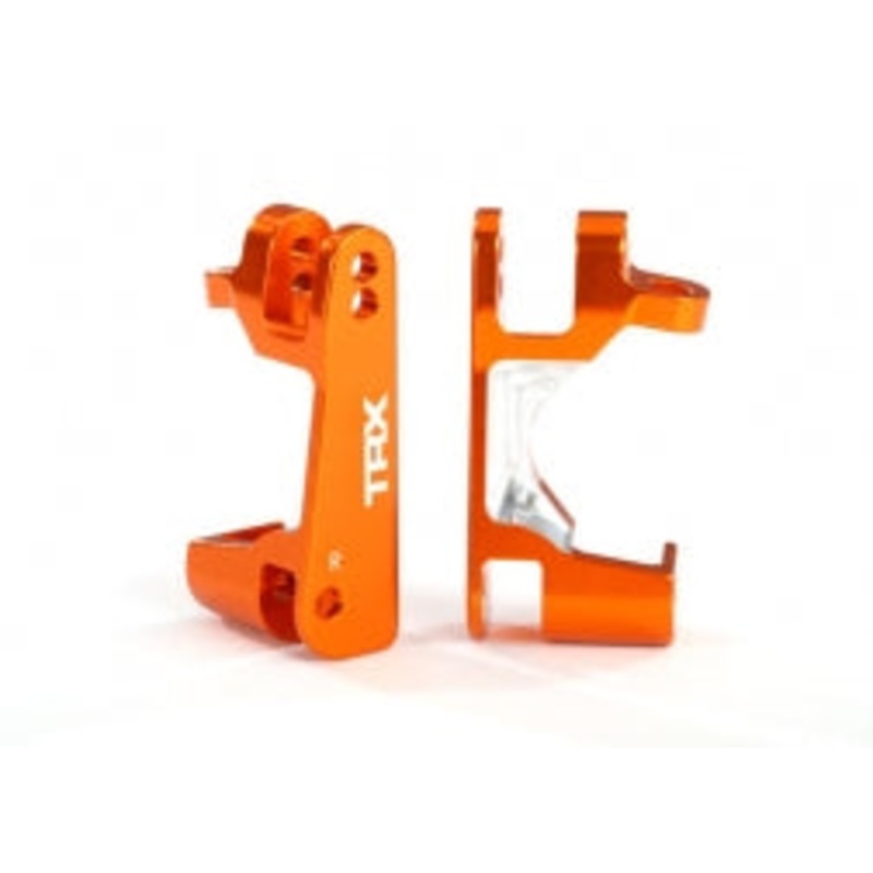 TRAXXAS 6832A Caster blocks c-hubs 6061-T6 aluminum orange-anodized left & right