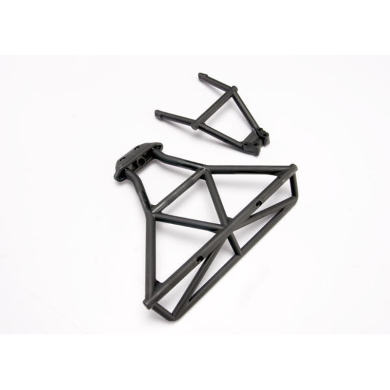 TRAXXAS 6836 Bumper, rear/ bumper mount, rear (black) : SLASH 4X4 TRA6836