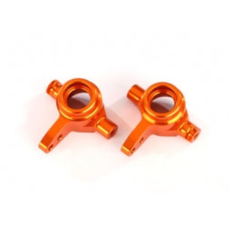 TRAXXAS 6837A Steering blocks, 6061-T6 aluminum orange-anodized left & right
