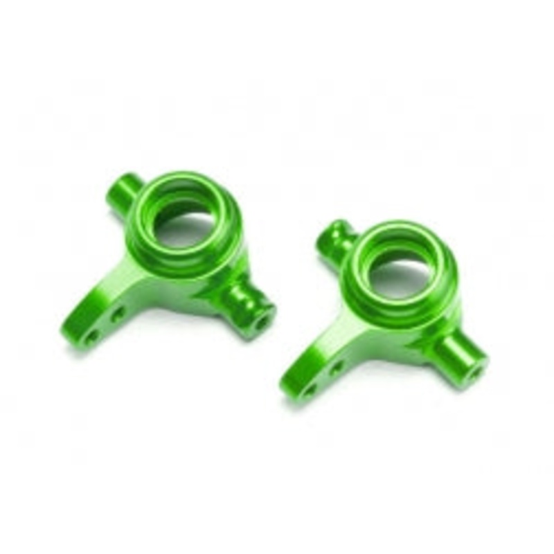 TRAXXAS 6837G Steering blocks, 6061-T6 aluminum green-anodized left & right