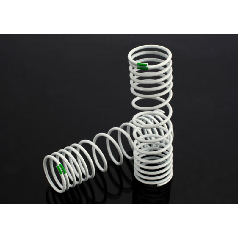 TRAXXAS 6866 Springs, rear (progressive, -10% rate, green) (2) : SLASH 4X4, STAMPEDE 4X4