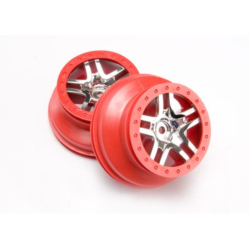 TRAXXAS 6872A Wheels SCT Split-Spoke Chrome Slash 4x4