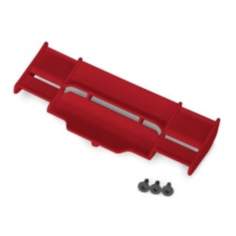 TRAXXAS 6721R Wing, Rustler 4X4 (red)/ 3x8 FCS (3)