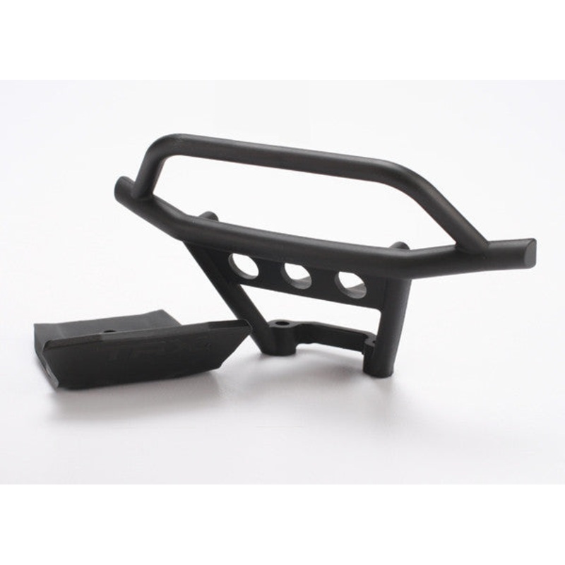 TRAXXAS 6735 Bumper, front/ skidplate, front (black): STAMPEDE 4x4
