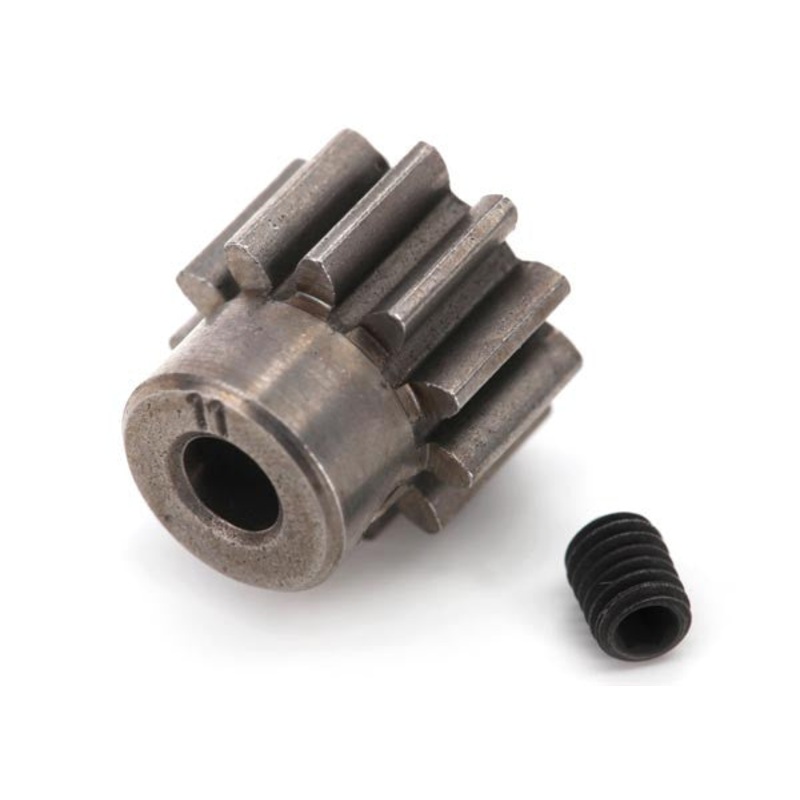 TRAXXAS 6747 Gear, 11T pinion 32p (steel) (fits 3mm shaft)/ set screw; stock pinion for Slash brushed 4X4