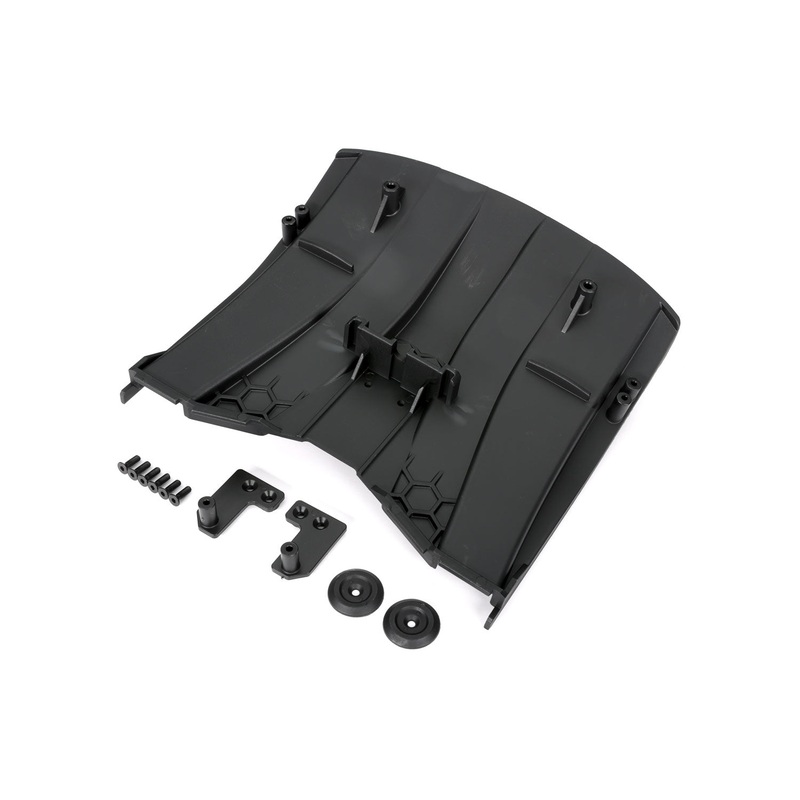 TRAXXAS 6436X Diffuser, rear/ diffuser wing (left & right)/ washers (2)/ 3x10mm CCS (2)
