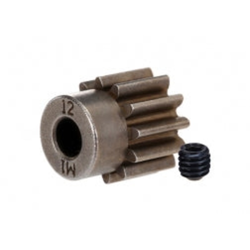 TRAXXAS 6485X Gear, 12T pinion mod1 (fits 5mm shaft)/ set screw (compatible with steel spur gears)