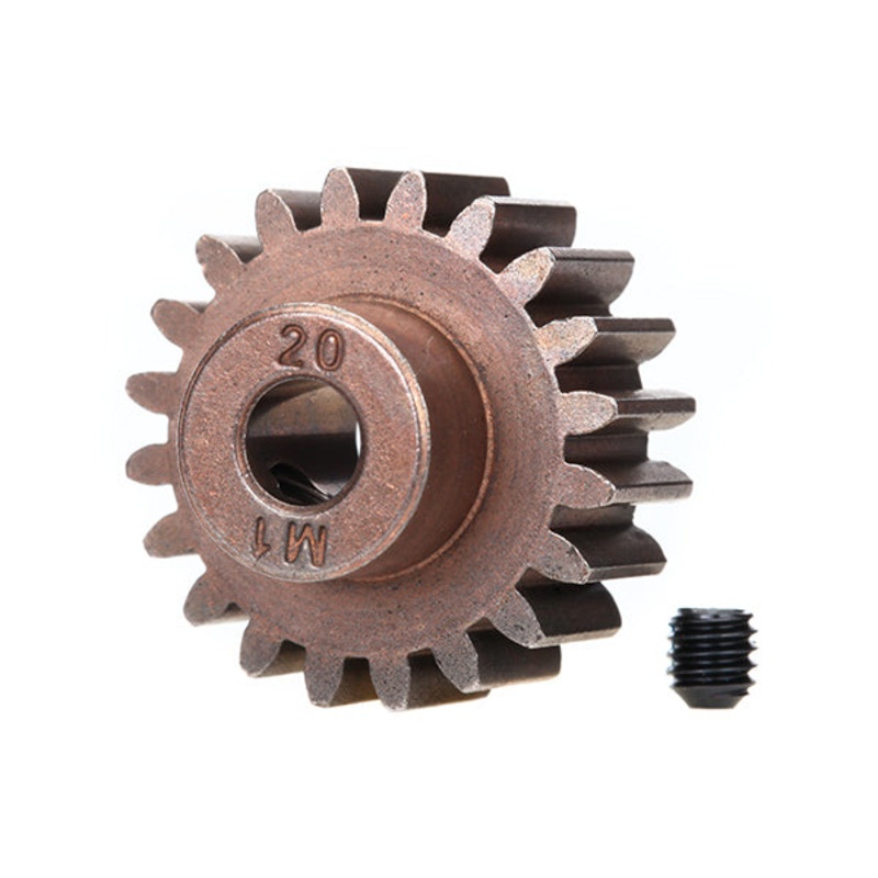 TRAXXAS 6494X Pinion Gear 20T  Mod1 fits 5mm shaft w/ set screw compatible with steel spur gears