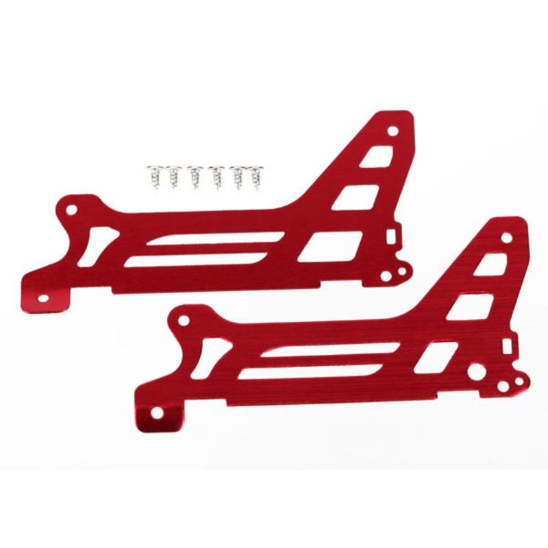 TRAXXAS 6327 Main frame, side plate, outer (2) (red-anodized) (aluminum)/ screws (6)