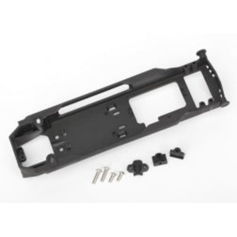 TRAXXAS 5724R Radio tray/ radio tray retainer (2)/ stuffing tube clamp/ 4x16mm BCS (stainless) (2)/ 4x10mm BCS (stainless) (2)