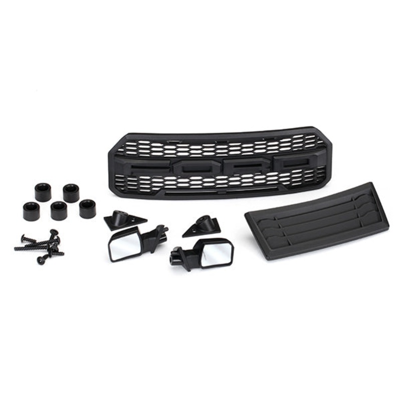 TRAXXAS 5828 Body accessories kit, 2017 Ford Raptor includes grill, hood insert, side mirrors, & mounting hardware