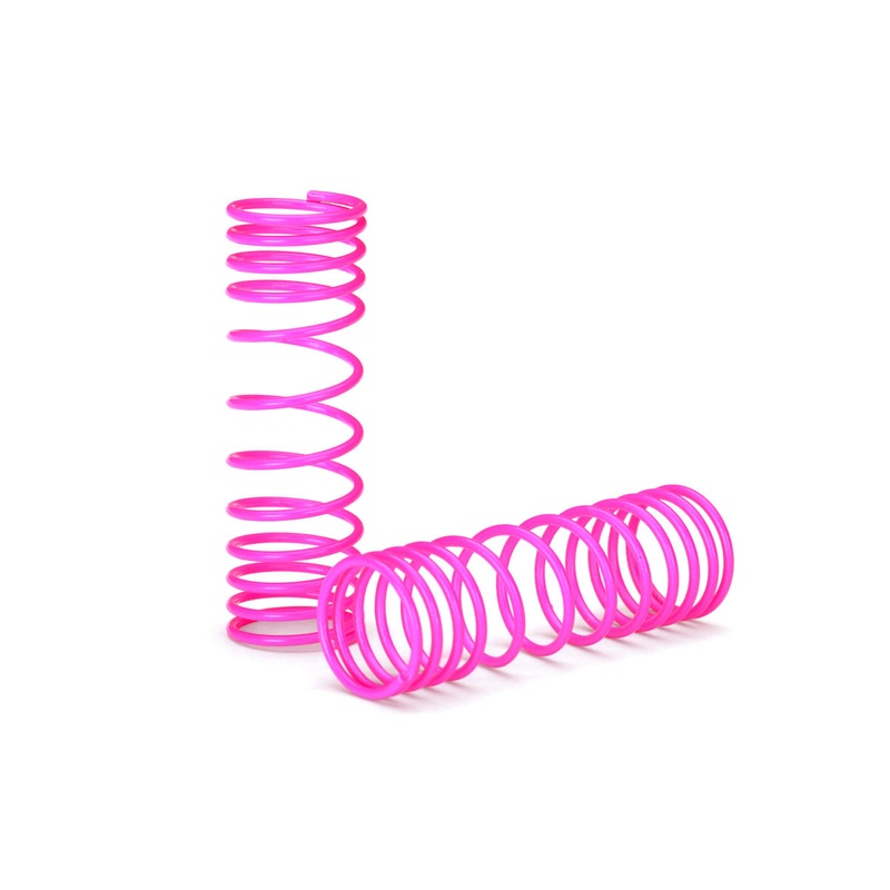 TRAXXAS 5857P Springs, front (pink) (progressive rate) (2)