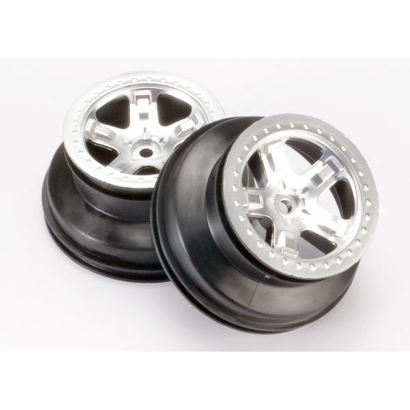 TRAXXAS 5872  Wheels Satin Chrome Rear Slash