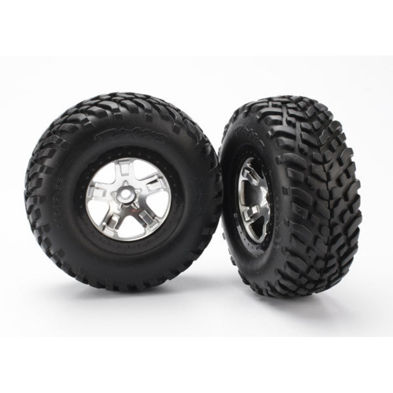 TRAXXAS 5873X Tire/Wheel Assembled Black Beadlock