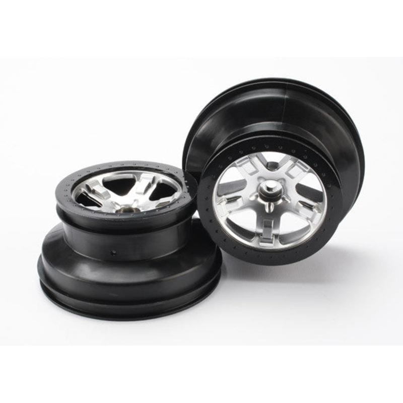 TRAXXAS 5874 Wheels Satin Chrome Front 2.2 Slash