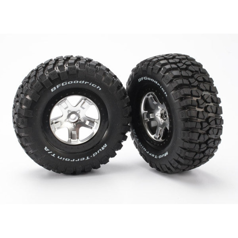 TRAXXAS 5878 Tire/Wheel Assembled Black Beadlock Front/Rear