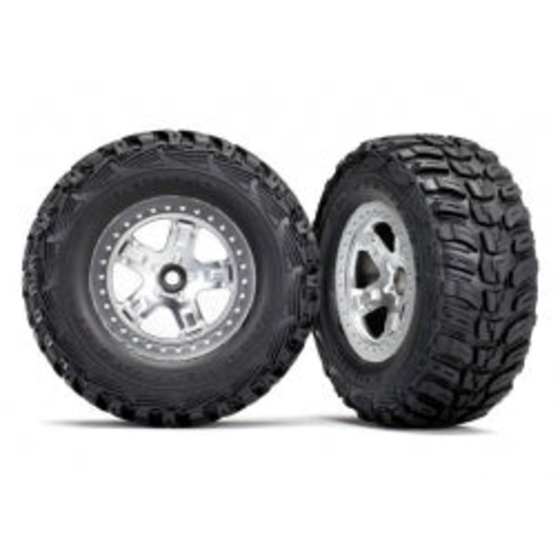 TRAXXAS 5881X  assembled, glued SCT satin chrome, beadlock style wheels