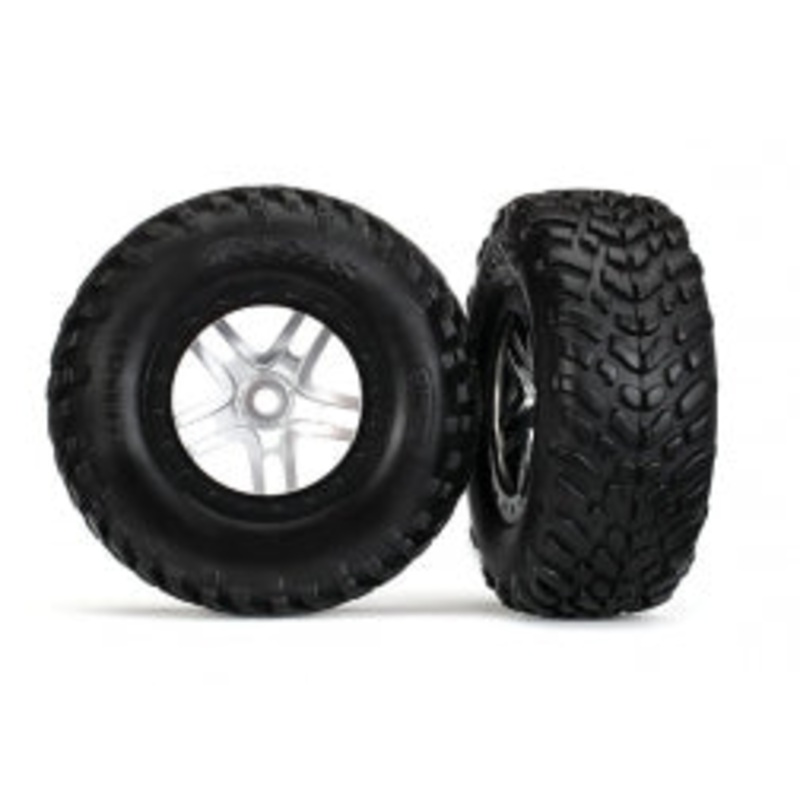 TRAXXAS 5978 Tire/Wheel Assembled Glued SCT Split-Spoke Satin