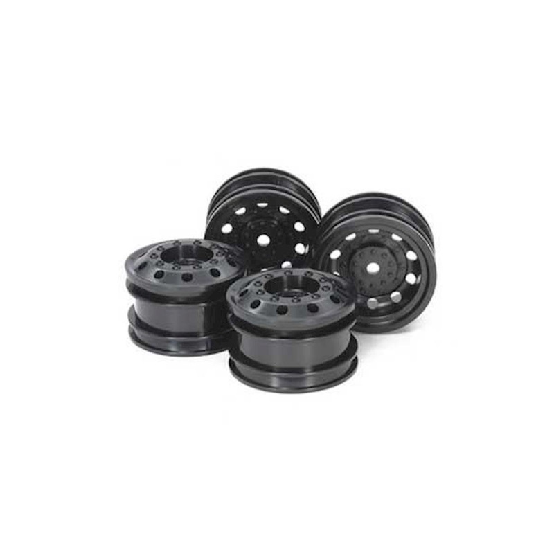TAMIYA 54741 TT-01 Type-E Racing Truck Wheels Black w/12mm Hex