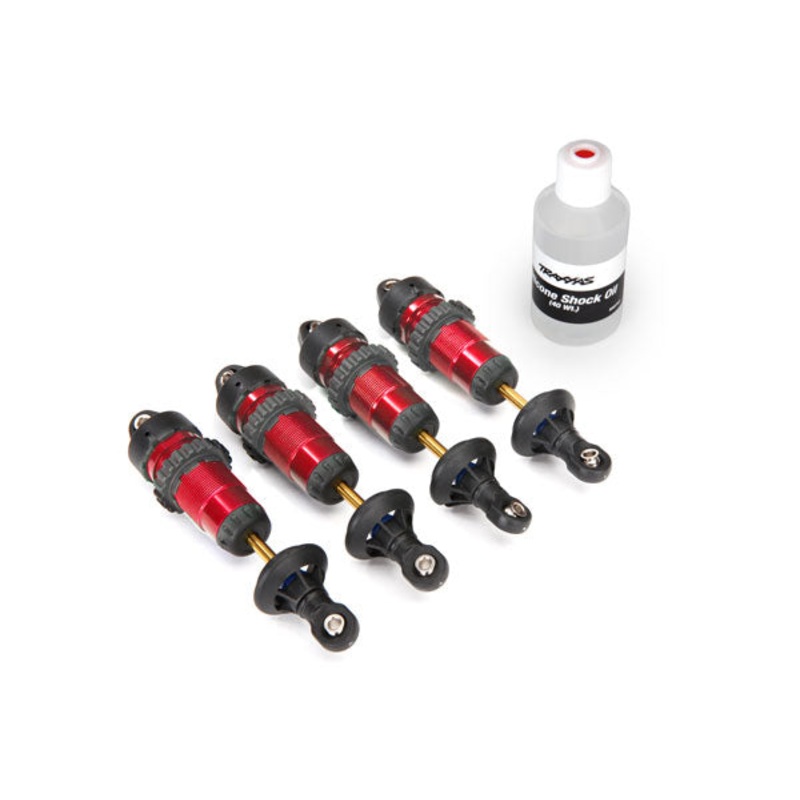 TRAXXAS 5460R Shocks GTR Alum Red-Anodized (4)