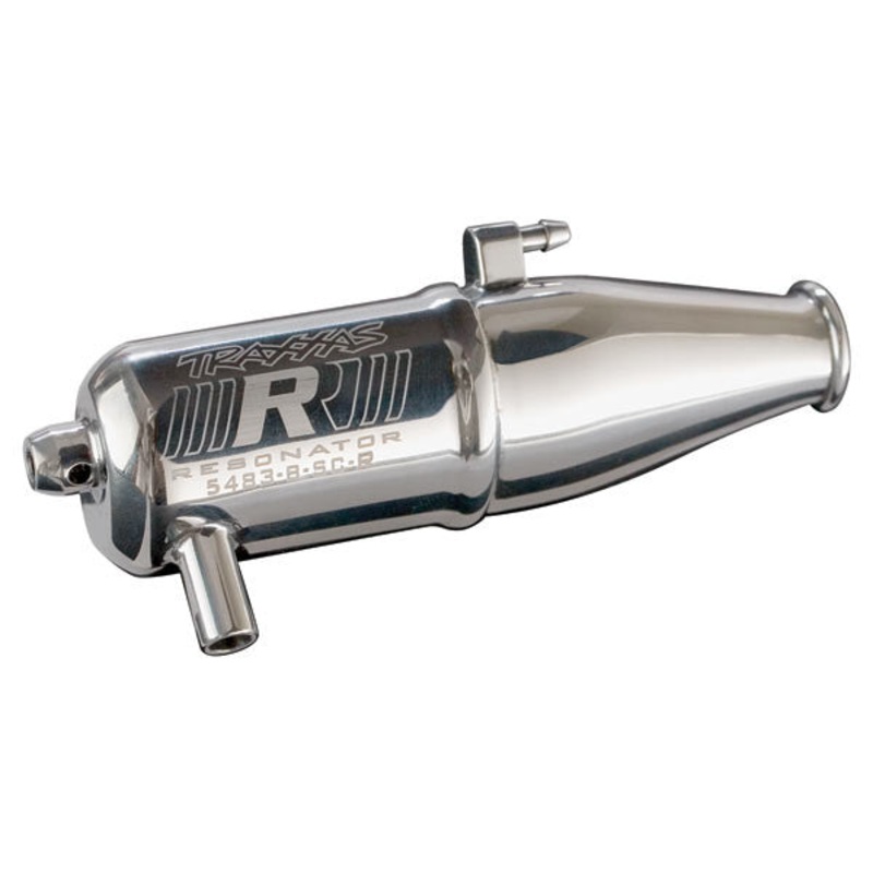 TRAXXAS 5483 Tuned pipe, Resonator, R.O.A.R. legal (single-chamber, enhances low to mid-rpm power) (for Jato, N. Rustler, N. 4-Tec with TRX Racing Engines)