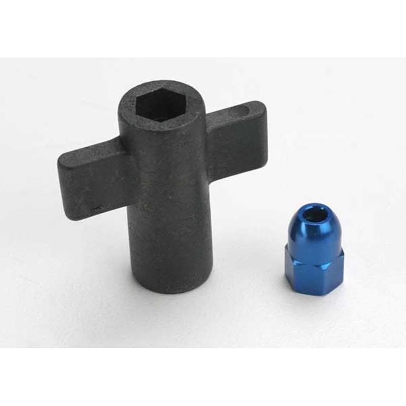 TRAXXAS 5526 Antenna Crimp Nut Aluminum blue