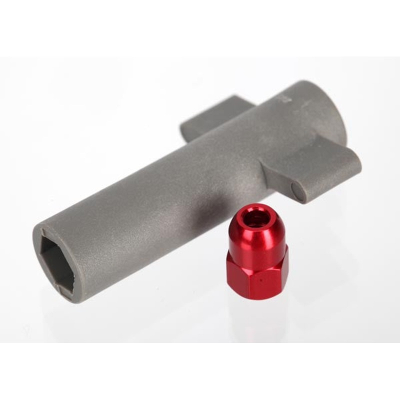TRAXXAS 5526R Antenna Crimp Nut Aluminum Red