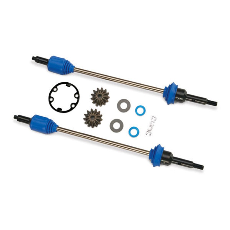 TRAXXAS 5551X Driveshafts, Jato (steel constant velocity) (assembled with inner and outer dust boots) (1 pair)