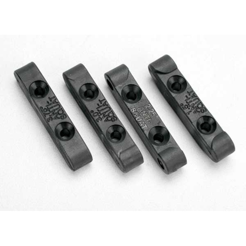 TRAXXAS 5559 Mounts, suspension pin (rear anti-squat blocks) (1.5, 2.25, 3.0 & 3.75 degree) (1 each)