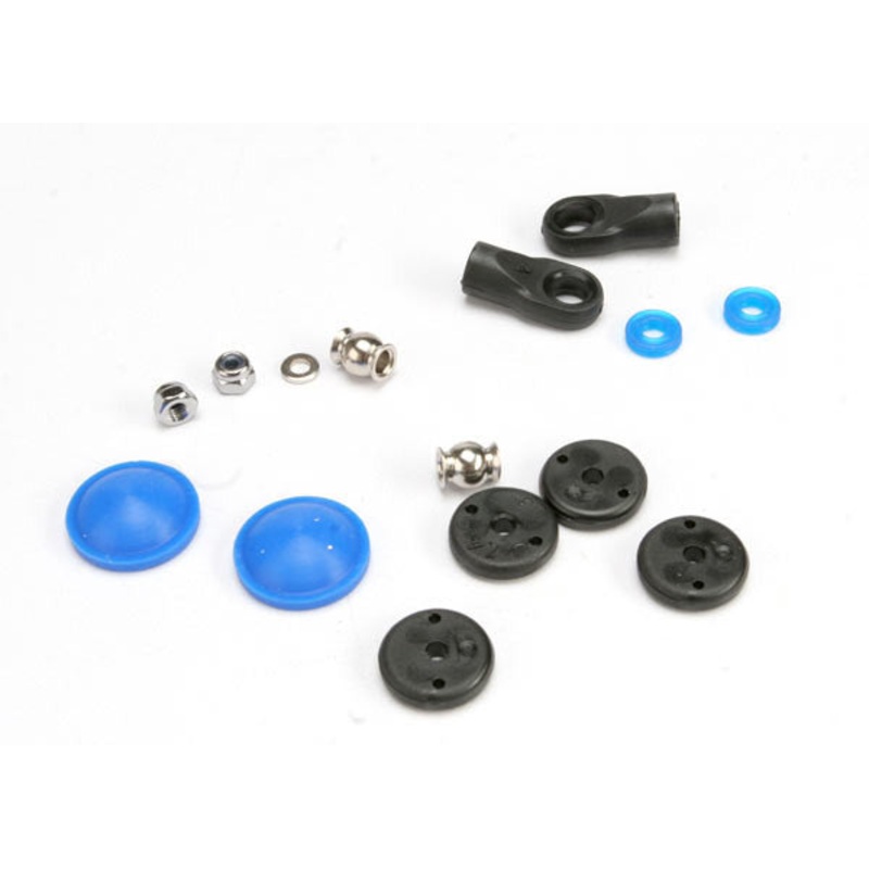 TRAXXAS 5562 Rebuild kit, GTR composite shocks (x-rings, bladders, all pistons, piston nuts, shock rod ends) renews 2 shocks