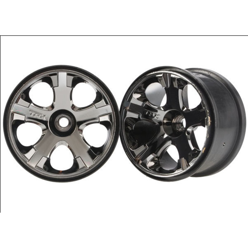 TRAXXAS 5577A  Black Chrome All-Star 2.8 Wheels Nitro Front