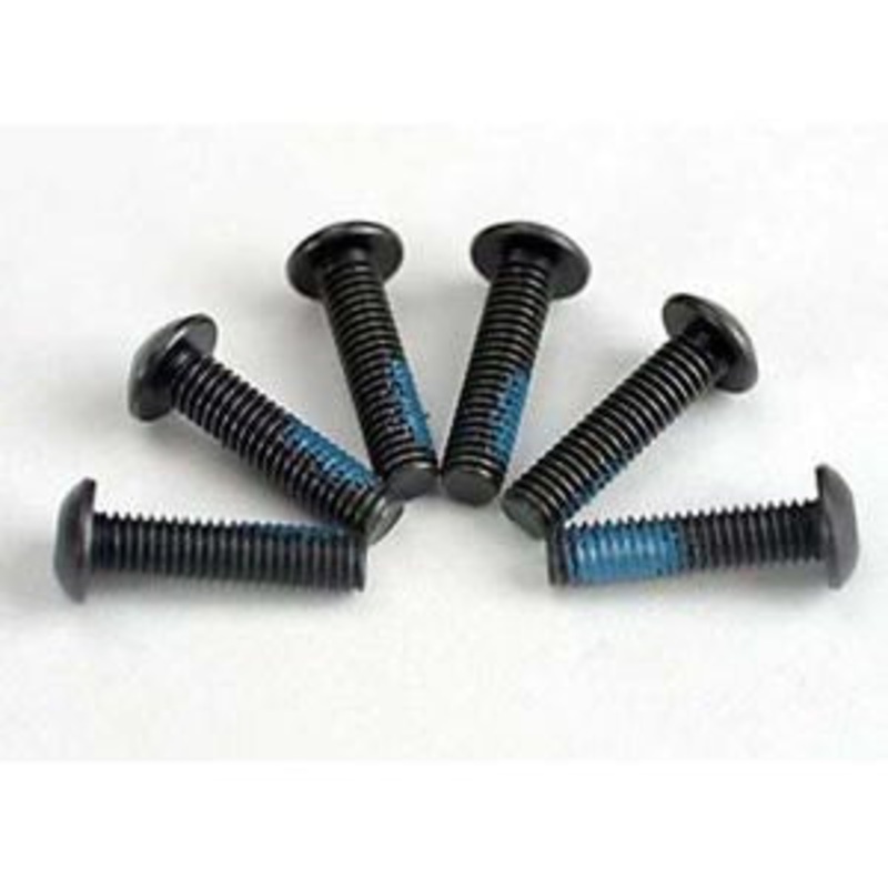 TRAXXAS 5282 Screws, 3x12mm button-head machine (6) (starter attachment screws with Threadlock)