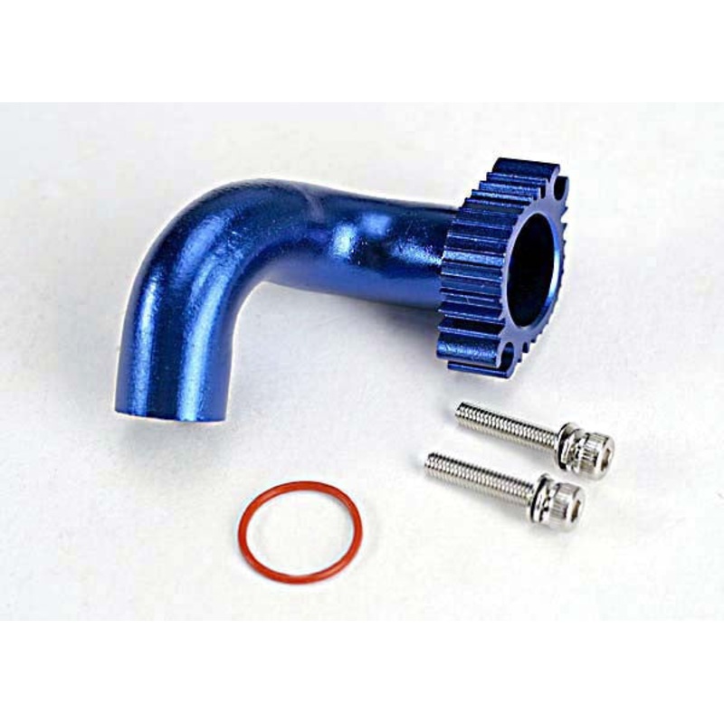 TRAXXAS 5287 Header Blue Anodized Aluminum Rear Exhaust Only