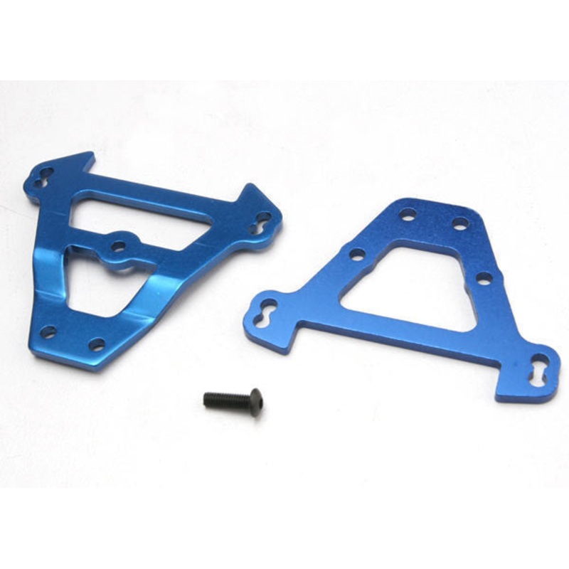 TRAXXAS 5323 Bulkhead tie bars, front & rear (blue-anodized aluminum)