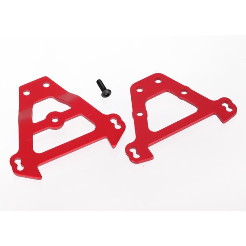 TRAXXAS 5323R Bulkhead tie bars, front & rear (red-anodized aluminum)