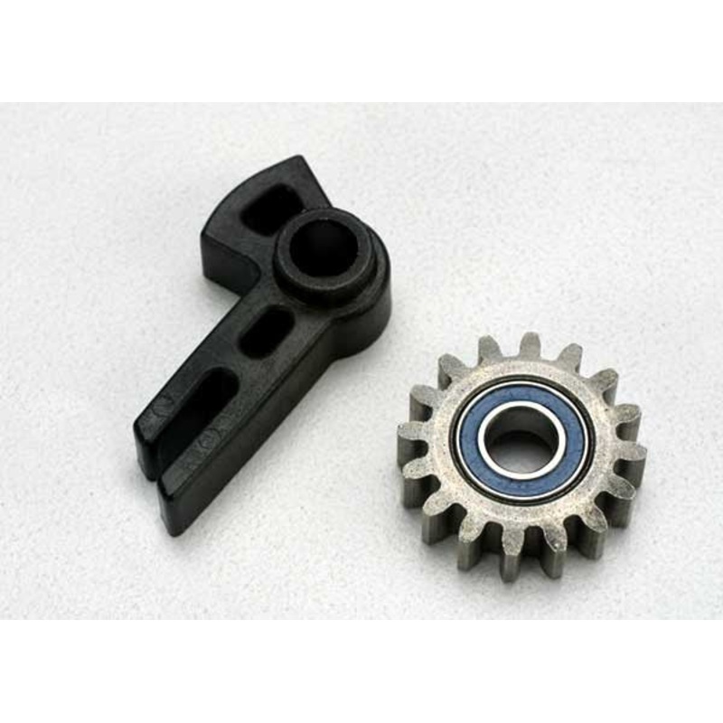 TRAXXAS 5377 Gear, idler/ idler gear support/ bearing (pressed in)