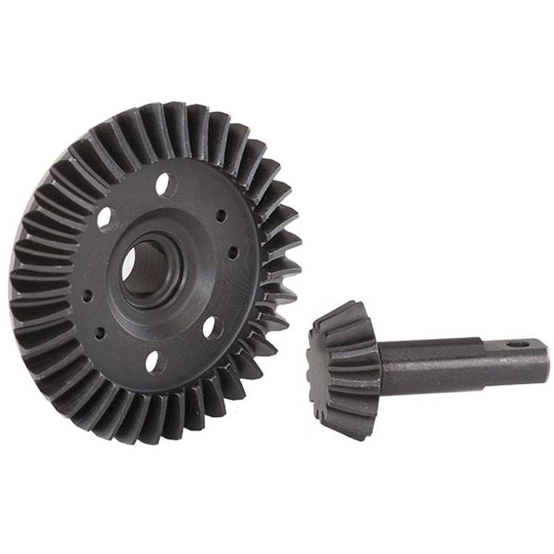 TRAXXAS 5379R Ring gear, differential w/ pinion gear, differential machined, spiral cut front