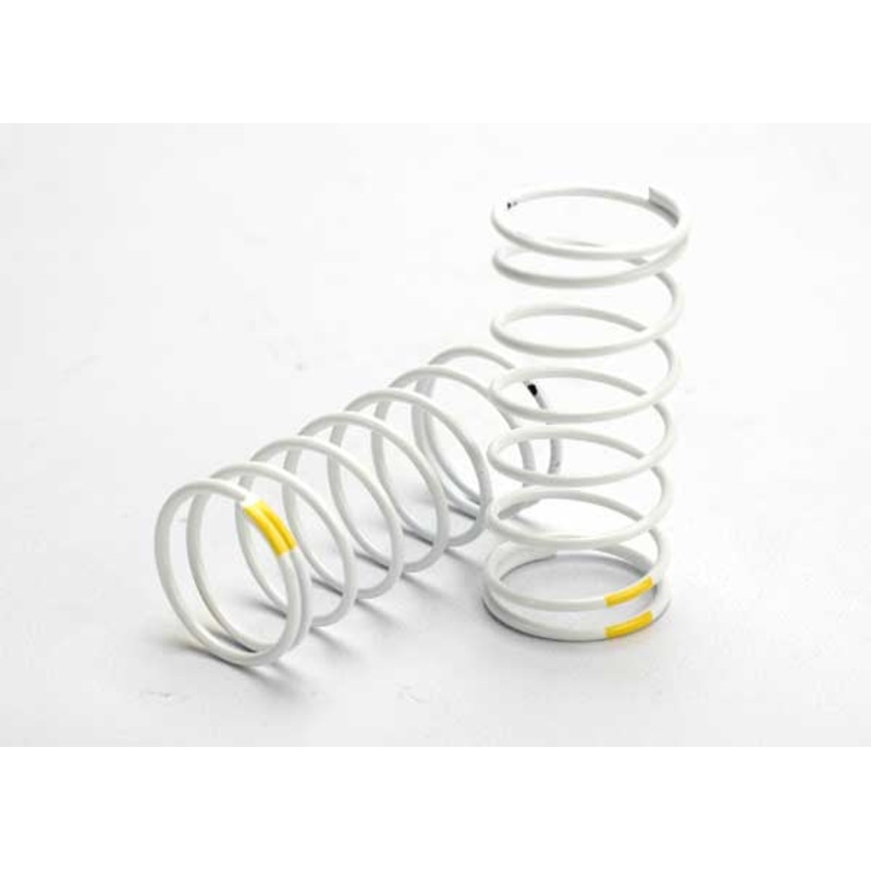 TRAXXAS 5427 Spring, shock (white) (GTR) (front 0.7 yellow) (1 pair)