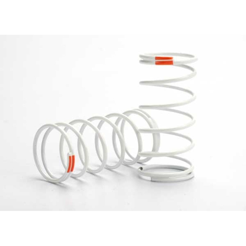 TRAXXAS 5428 Spring, shock (white) (GTR) (front) (0.9 rate orange) (1 pair)