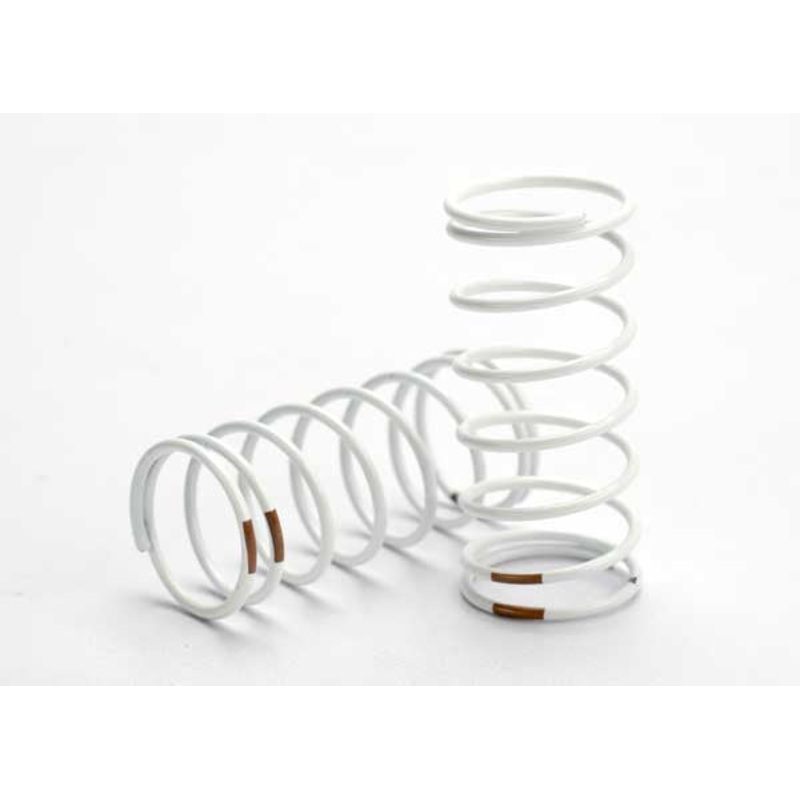 TRAXXAS 5429 Spring, shock (white) (GTR) (rear) (1.0 rate tan) (1 pair)