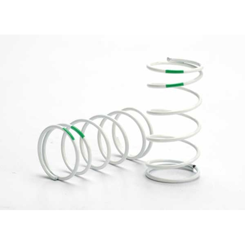 TRAXXAS 5430 Spring, shock (white) (GTR) (std. front) (1.1 rate green) (1 pair)